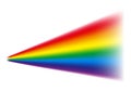 Dispersion light. Optical light dispersion effect. Refraction of the white light into the colorful visible spectrum