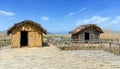 The Neolithic lakeshore settlement of Dispilio on lake Orestiada, Kastoria, Greece. Royalty Free Stock Photo