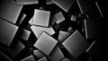 displaced 3d black satinated satinated cubes background