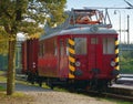 Displaced old train electric waggon