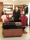 Men outfits are displayed in the fashion store