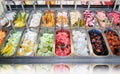 Display of assorted ice creams Royalty Free Stock Photo