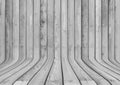 Curved wood display background