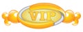 Display badge VIP, metallic with golden elements