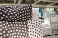 Bed linen for sale at a mall Royalty Free Stock Photo