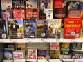 Display of best seller paperback books for sale at a Target store Royalty Free Stock Photo