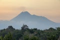 Display of big Merapi mountain. Royalty Free Stock Photo