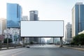 Advertise city board blank business billboard banner commercial marketing white display poster