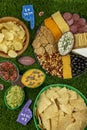 Football Food for a game watching or tailgating party Royalty Free Stock Photo