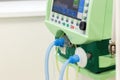 Display with buttons for operation of artificial lung ventilation