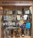 Display Case Showing Buffalo Soldier Milestones at the Buffalo Soldier National Museum in Houston, Texas