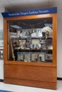 Display Case Showing Native American Military Memorabilia at the Buffalo Soldiers National Museum in Houston, Texas