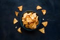 display of cassava chips in foodgraphy photography