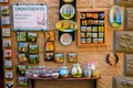 Display of ceramic souvenirs at a shop in Montalcino town, Val d