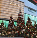 Display of Christmas trees