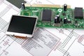 Display and circuit board with schematic