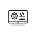 Display Code Icon for Programming and Software Development Royalty Free Stock Photo