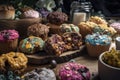 a display of colorful and decadent gluten-free and vegan baked treats