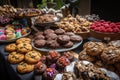 a display of colorful and decadent gluten-free and vegan baked treats