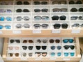 Display of colorful sunglasses for sale Royalty Free Stock Photo