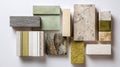 A display of colorful textured stone samples featuring unique patterns for inspiration Royalty Free Stock Photo