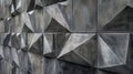 The display of concrete tiles on the walls catches the eye with its striking geometric design. The tiles varying in