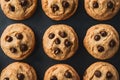 display of cookies with chocochips captured in foodgraphy
