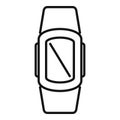 Display digital device icon outline vector. Armlet tech