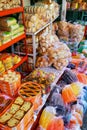 Display of food at Mercado Cuatro in Asuncion, Paraguay