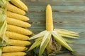 Display of fresh mealies or corn on the cob Royalty Free Stock Photo