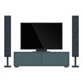 Display home theater icon cartoon vector. Room sound Royalty Free Stock Photo