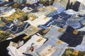 Display with jeans in Hua Hin night market, Thailand Royalty Free Stock Photo