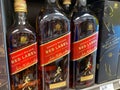 A display of Johnnie Walkder Red Label Blended Scotch Whisky at a Publix liqour store Royalty Free Stock Photo