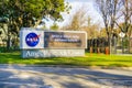 Display located at the entrance to NASA Ames Research Center Royalty Free Stock Photo