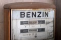 Display, meter of an old German petrol pump Royalty Free Stock Photo