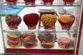 Display of modern turbans, headwear based on cloth winding with many variations, customary headwear for many.