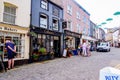 Display of multi coloured umbrellas in the market town of Ulverston