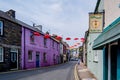 Display of multi coloured umbrellas in the market town of Ulverston