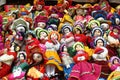 Handmade Indian dolls, uros floating islands, puno, peru Royalty Free Stock Photo