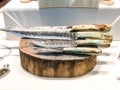 Display of Natural Turquoise Ancient Knives