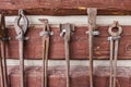 Display of old antique tools.