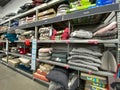 A display of pet pet beds for sale at a Petsmart Superstore ready for pet owners to purchase for their pets