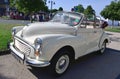 Display quality 1969 White Morris Minor Royalty Free Stock Photo