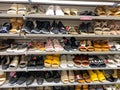 A display rack of shoes on clearance at a TJ Maxx store in Orlando, Florida