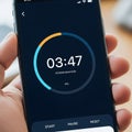 Display reads mintes seconds with a user interface featuring Royalty Free Stock Photo
