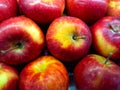 Display of red apples for sale in a refrigerator in a supermarket Royalty Free Stock Photo