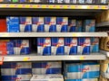 A display of Red Bull Energy drinks at a Walmart Store with no people Royalty Free Stock Photo