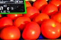 a display of ripe, local, freshly picked, tomatoes at french corner store Royalty Free Stock Photo