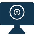 Display, screen Isolated Vector Icon That can be easily edited in any size or modified. Royalty Free Stock Photo