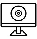 Display, screen Isolated Vector Icon That can be easily edited in any size or modified. Royalty Free Stock Photo